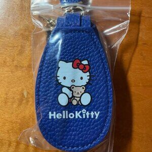 Hello Kitty Leather Keychain Blue #863